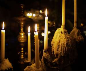 Melting candles in the Ballroom