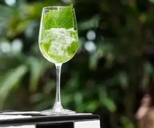 Cocktail in a wine glass