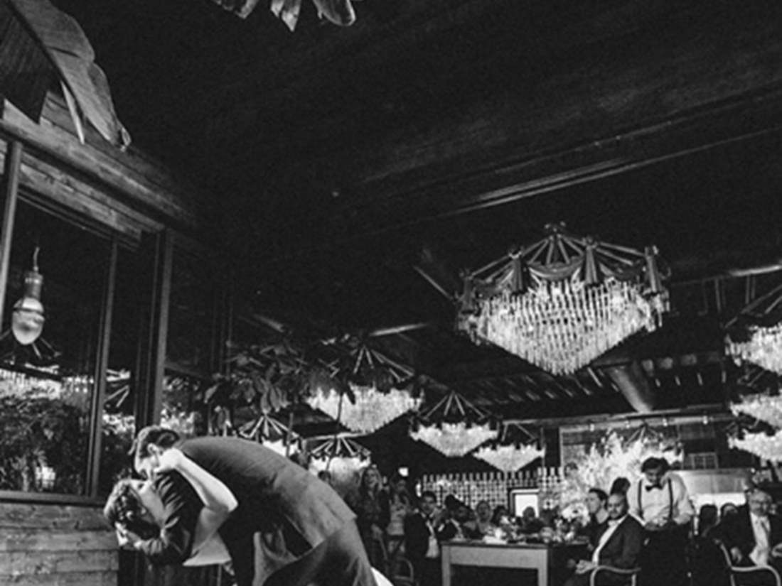 The bride and groom dancing at a beautiful wedding at Beatnik.