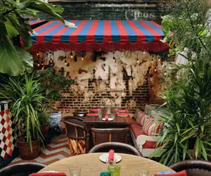 Awning sunshade in Courtyard