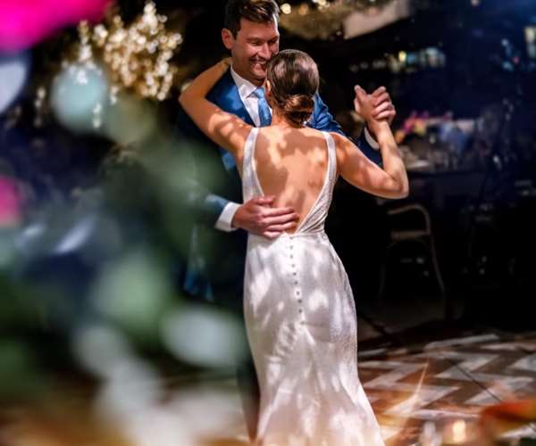 Bride and groom dancing at their stunning wedding.