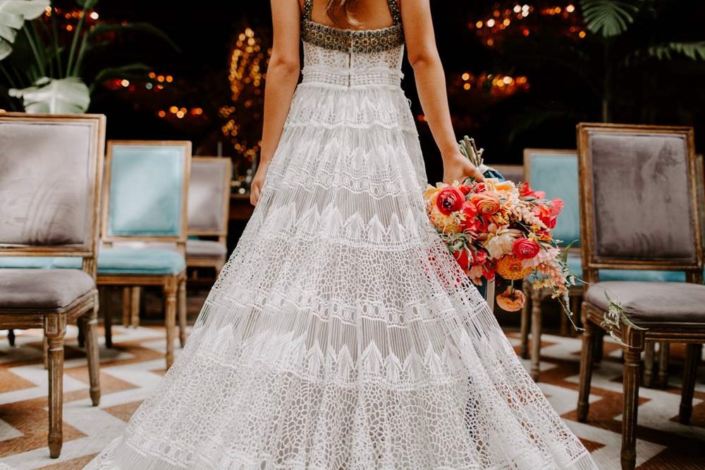 bride with bouquet