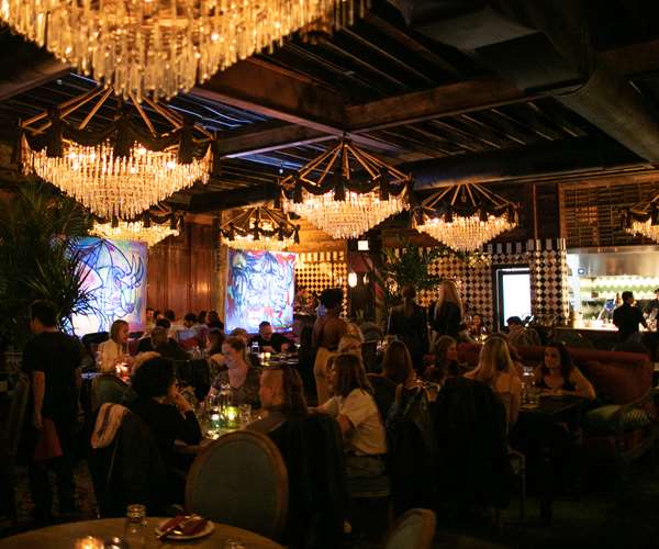 Diners in the Ballroom at night